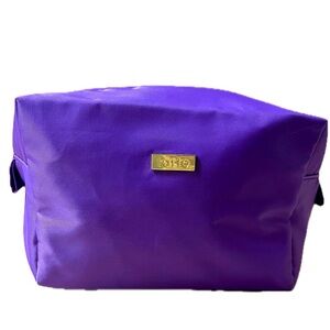 Tarte Nylon Purple w/ Goldtone Hardware Cosmetic Bag NWOT